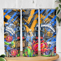 Amsterdam Dutch Republic Netherlands Skinny Tumbler Urban Graffiti Patriotic Landmark Tulips