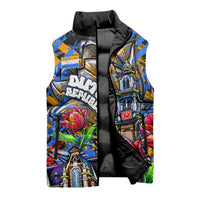 Amsterdam Dutch Republic Netherlands Sleeveless Puffer Jacket Urban Graffiti Patriotic Landmark Tulips