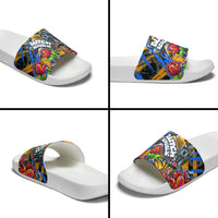 Amsterdam Dutch Republic Netherlands Slide Sandals Urban Graffiti Patriotic Landmark Tulips