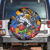 Amsterdam Dutch Republic Netherlands Spare Tire Cover Urban Graffiti Patriotic Landmark Tulips