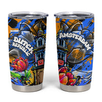Amsterdam Dutch Republic Netherlands Tumbler Cup Urban Graffiti Patriotic Landmark Tulips