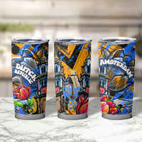 Amsterdam Dutch Republic Netherlands Tumbler Cup Urban Graffiti Patriotic Landmark Tulips