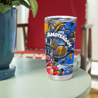 Amsterdam Dutch Republic Netherlands Tumbler Cup Urban Graffiti Patriotic Landmark Tulips