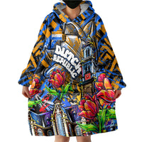 Amsterdam Dutch Republic Netherlands Wearable Blanket Hoodie Urban Graffiti Patriotic Landmark Tulips