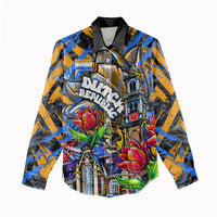 Amsterdam Dutch Republic Netherlands Women Casual Shirt Urban Graffiti Patriotic Landmark Tulips
