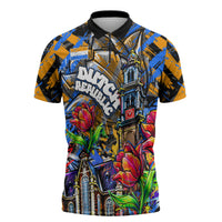 Amsterdam Dutch Republic Netherlands Zipper Polo Shirt Urban Graffiti Patriotic Landmark Tulips