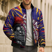 DeMolay 1919 Bomber Puffer Jacket Knight Faith Unto Death Graphic Art