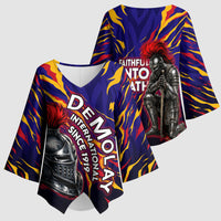 DeMolay 1919 Kimono Sleeve Blouse Knight Faith Unto Death Graphic Art