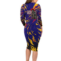 DeMolay 1919 Long Sleeve Bodycon Dress Knight Faith Unto Death Graphic Art