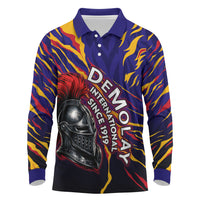 DeMolay 1919 Long Sleeve Polo Shirt Knight Faith Unto Death Graphic Art