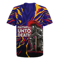 DeMolay 1919 Rugby Jersey Knight Faith Unto Death Graphic Art