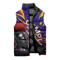 DeMolay 1919 Sleeveless Puffer Jacket Knight Faith Unto Death Graphic Art