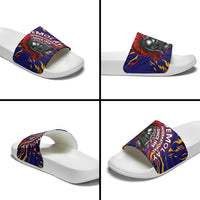 DeMolay 1919 Slide Sandals Knight Faith Unto Death Graphic Art
