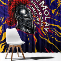 DeMolay 1919 Window Curtain Knight Faith Unto Death Graphic Art