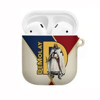 Jacques De Molay AirPods Case Crusader Knight Retro Virtues Seven Precepts