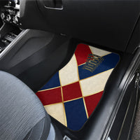 Jacques De Molay Car Mats Crusader Knight Retro Virtues Seven Precepts