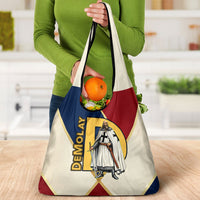 Jacques De Molay Grocery Bag Crusader Knight Retro Virtues Seven Precepts