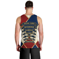 Jacques De Molay Men Tank Top Crusader Knight Retro Virtues Seven Precepts