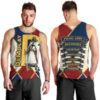 Jacques De Molay Men Tank Top Crusader Knight Retro Virtues Seven Precepts