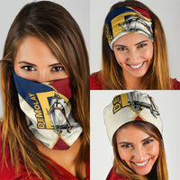 Jacques De Molay Neck Gaiter Crusader Knight Retro Virtues Seven Precepts