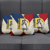 Jacques De Molay Pillow Cover Crusader Knight Retro Virtues Seven Precepts