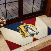 Jacques De Molay Rubber Doormat Crusader Knight Retro Virtues Seven Precepts