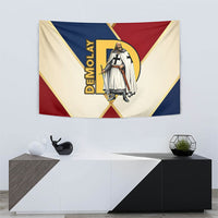 Jacques De Molay Tapestry Crusader Knight Retro Virtues Seven Precepts