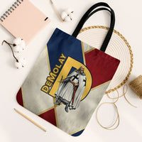 Jacques De Molay Tote Bag Crusader Knight Retro Virtues Seven Precepts