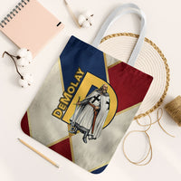 Jacques De Molay Tote Bag Crusader Knight Retro Virtues Seven Precepts