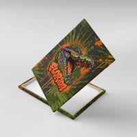 Florida Alligator Airboat Canvas Wall Art Everglade Swamp Life Graffiti Splatter Artwork