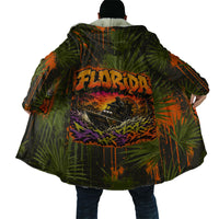 Florida Alligator Airboat Cloak Everglade Swamp Life Graffiti Splatter Artwork