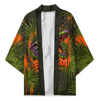 Florida Alligator Airboat Kimono Everglade Swamp Life Graffiti Splatter Artwork