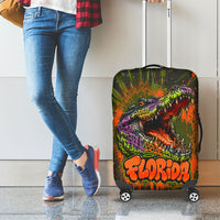 Florida Alligator Airboat Luggage Cover Everglade Swamp Life Graffiti Splatter Artwork