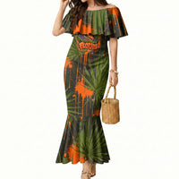 Florida Alligator Airboat Mermaid Dress Everglade Swamp Life Graffiti Splatter Artwork