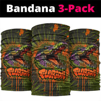 Florida Alligator Airboat Neck Gaiter Everglade Swamp Life Graffiti Splatter Artwork