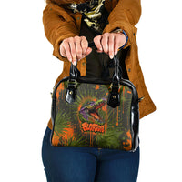 Florida Alligator Airboat Shoulder Handbag Everglade Swamp Life Graffiti Splatter Artwork