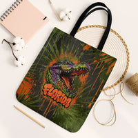 Florida Alligator Airboat Tote Bag Everglade Swamp Life Graffiti Splatter Artwork