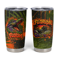Florida Alligator Airboat Tumbler Cup Everglade Swamp Life Graffiti Splatter Artwork