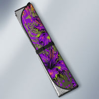 Florida Gator Wild Airboat Auto Sun Shade Tropical Hibiscus Floral Graffiti Paint Splatter Art