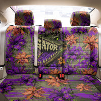 Florida Gator Wild Airboat Back Car Seat Cover Tropical Hibiscus Floral Graffiti Paint Splatter Art