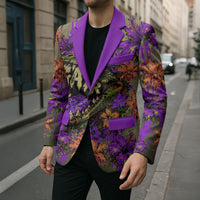 Florida Gator Wild Airboat Blazer Tropical Hibiscus Floral Graffiti Paint Splatter Art