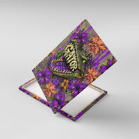 Florida Gator Wild Airboat Canvas Wall Art Tropical Hibiscus Floral Graffiti Paint Splatter Art
