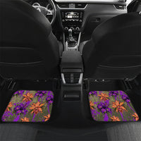 Florida Gator Wild Airboat Car Mats Tropical Hibiscus Floral Graffiti Paint Splatter Art