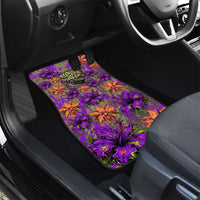 Florida Gator Wild Airboat Car Mats Tropical Hibiscus Floral Graffiti Paint Splatter Art