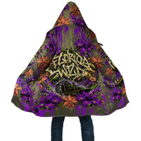 Florida Gator Wild Airboat Cloak Tropical Hibiscus Floral Graffiti Paint Splatter Art