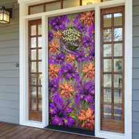 Florida Gator Wild Airboat Door Cover Tropical Hibiscus Floral Graffiti Paint Splatter Art