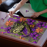 Florida Gator Wild Airboat Puzzle Tropical Hibiscus Floral Graffiti Paint Splatter Art