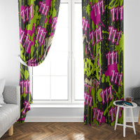 Nevada Battle Born The Silver State 777 Window Curtain Vibrant Lime Pink Splatter Punk Rock Bull Skull Art