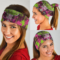 Nevada Area 51 Bull Skull Alien UFO Neck Gaiter Vibrant Pink Lime Paint Drip Graffiti Street Art Style