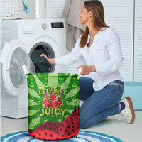 Let's Get Juicy Waterwasted Watermelon Laundry Basket Funny Cartoon Summer Fruit Party Art